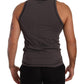 Sleek Dark Grey Cotton Tank Top
