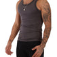 Sleek Dark Grey Cotton Tank Top