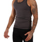 Sleek Dark Grey Cotton Tank Top