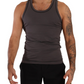 Sleek Dark Grey Cotton Tank Top