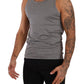 Elegant Melange Grey Tank Top T-Shirt