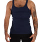 Elegant Dark Blue Cotton Tank Top