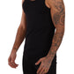 Elegant Black Cotton Tank Top