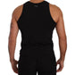Elegant Black Cotton Tank Top