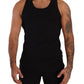 Elegant Black Cotton Tank Top