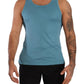 Elegant Light Blue Silk Blend Tank Top