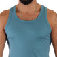 Elegant Light Blue Silk Blend Tank Top