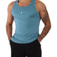 Elegant Light Blue Silk Blend Tank Top