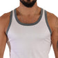 Elegant White Silk-Blend Tank Top T-Shirt