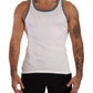 Elegant White Silk-Blend Tank Top T-Shirt