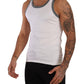 Elegant White Silk-Blend Tank Top T-Shirt