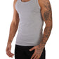 Elegant Grey Cotton Blend Tank Top
