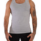 Elegant Grey Cotton Blend Tank Top