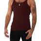 Maroon Cotton Blend Tank Top