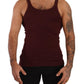 Maroon Cotton Blend Tank Top