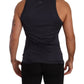 Navy Blue Modal Silk Tank Top Tee