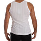 Chic White Modal-Cotton Tank Top Tee