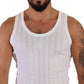 Chic White Modal-Cotton Tank Top Tee