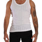Chic White Modal-Cotton Tank Top Tee