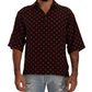 Elegant Silk Polka Dots Button-Down Shirt