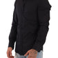 Opulent Slim Fit Black Cotton Shirt