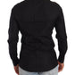 Opulent Slim Fit Black Cotton Shirt