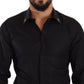 Opulent Slim Fit Black Cotton Shirt