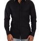 Opulent Slim Fit Black Cotton Shirt