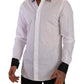 Elegant Gold Cotton Dress Shirt