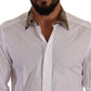 Elegant Gold Cotton Dress Shirt