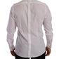 Elegant White Cotton Dress Shirt