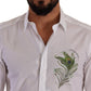 Elegant White Cotton Dress Shirt