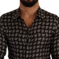 Elegant Silk Patterned Dress Shirt
