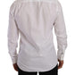 Elegant White Cotton Dress Shirt - Slim Fit