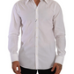 Elegant White Cotton Dress Shirt - Slim Fit