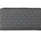 Jet Set Travel Large Black Signature Silver Continental Wallet