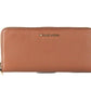 Jet Set Travel Large Luggage Pebbled Leather Continental Wallet Brown