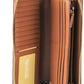 Jet Set Travel Large Luggage Pebbled Leather Continental Wallet Brown