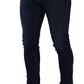 Chic Dark Blue Skinny Denim Jeans