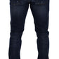 Elegant Dark Blue Skinny Denim Jeans