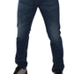 Elegant Dark Blue Skinny Denim Jeans
