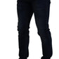 Elegant Slim Fit Dark Blue Skinny Jeans