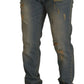 Chic Tattered Slim-Fit Denim Jeans