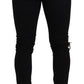 Slim Fit Italian Black Wash Skinny Jeans