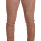 Pink Slim Fit Skinny Denim Jeans