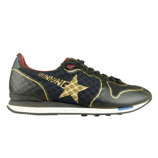 Black Leather Men Sneaker