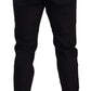 Chic Slim Fit Dark Blue Denim Jeans