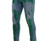 Chic Skinny Denim Jeans in Blue Green Wash