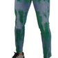 Chic Skinny Denim Jeans in Blue Green Wash