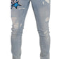 Elegant Slim Fit Light Blue Denim Jeans